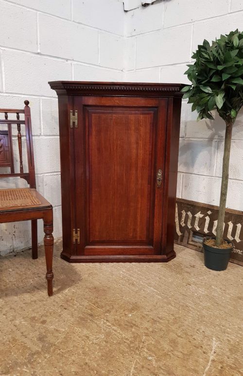 Antique Georgian Period Oak Corner Cabinet C1780