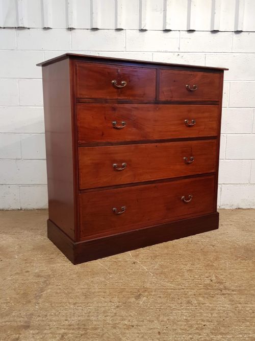 fig 2. ANTIQUE LARGE EDWARDIAN MAHOGANY CHEST OF DRAWERS C1900