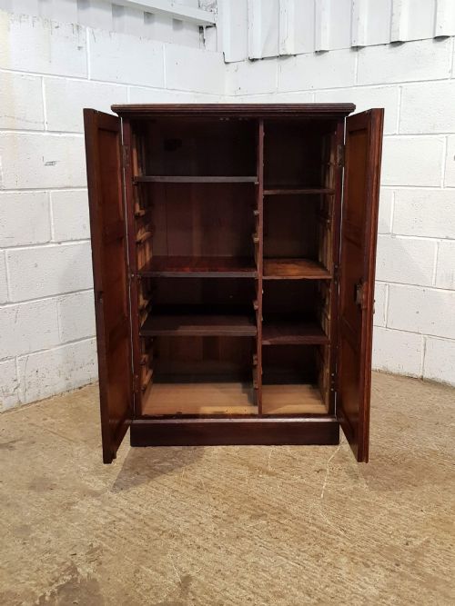 fig 2. AMTIQUE VICTORIAN PANELLED OAK CUPBOARD C1880