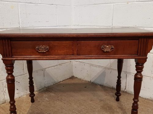 fig 2. ANTIQUE VICTORIAN AESTHETIC BURR OAK WRITING TABLE C1880