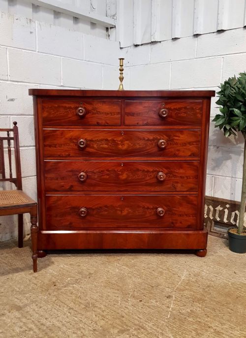 Antique Victorian Quality Mahogany Chest of Drawers C1880