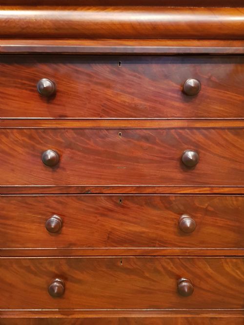 fig 2. ANTIQUE VICTORIAN MAHOGANY SCOTCH CHEST OF DRAWERS C1870