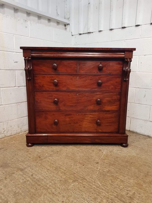 fig 1. ANTIQUE VICTORIAN MAHOGANY CHEST OF DRAWERS C1870
