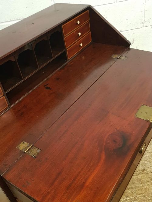 fig 1. ANTIQUE REGENCY MAHOGANY BUREAU C1820