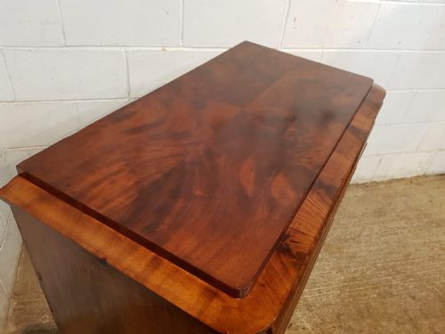 fig 1. ANTIQUE 19TH CENTURY BIEDERMEIER MAHOGANY CHEST OF DRAWERS C1830
