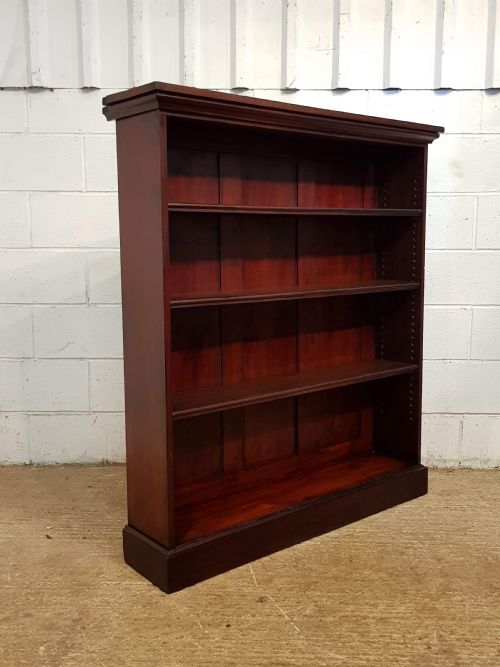 fig 1. ANTIQUE VICTORIAN MAHOGANY OPEN BOOKCASE C1880