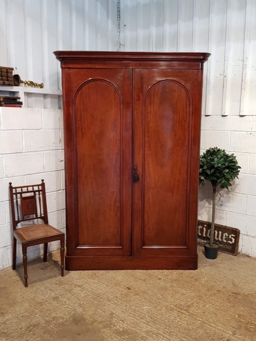 Antique Victorian Mahogany Double Wardrobe Compactum C1880