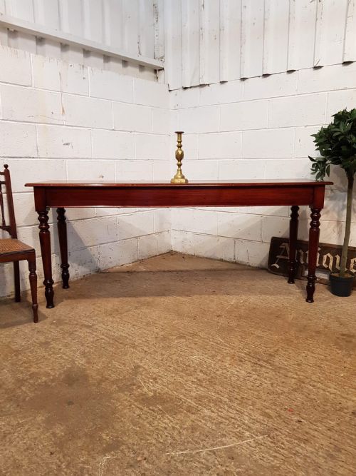 Antique Victorian Mahogany Long Narrow Console Table C1880