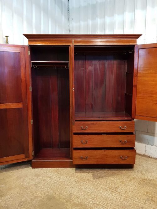 fig 1. ANTIQUE EDWARDIAN MAHOGANY WARDROBE COMPACTUM C1900
