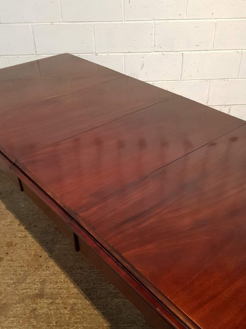 fig 1. ANTIQUE VICTORIAN MAHOGANY EXTENDING DINING TABLE SEATS UP TO 10-12. C1880