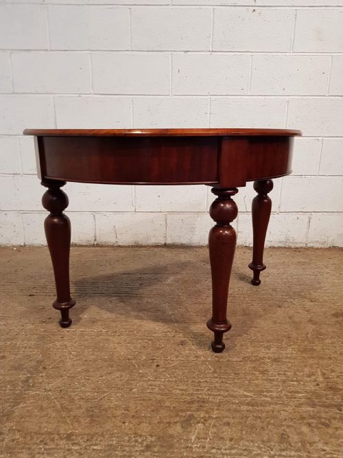 fig 1. ANTIQUE VICTORIAN MAHOGANY DEMI LUNE TABLE C1880