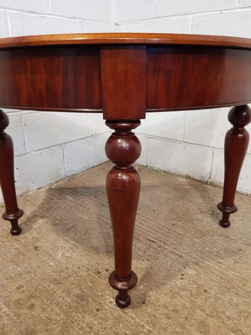 fig 2. ANTIQUE VICTORIAN MAHOGANY DEMI LUNE TABLE C1880