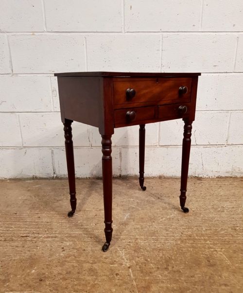 fig 1. ANTIQUE REGENCY MAHOGANY SIDE WORK TABLE C1820