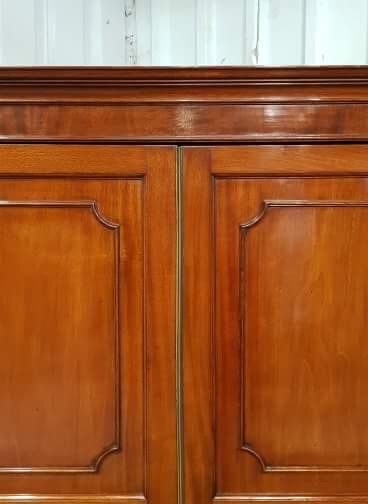 fig 2. ANTIQUE EDWARDIAN REGENCY MAHOGANY DOUBLE WARDROBE C1900