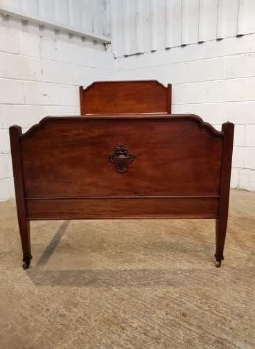 fig 1. ANTIQUE PAIR EDWARDIAN MAHOGANY SINGLE BEDS C1900