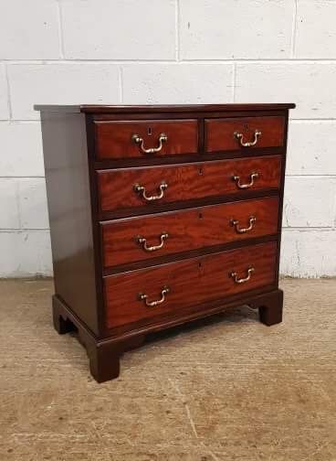 fig 1. ANTIQUE VICTORIAN MAHOGANY DWARF CHEST OF DRAWERS C1880