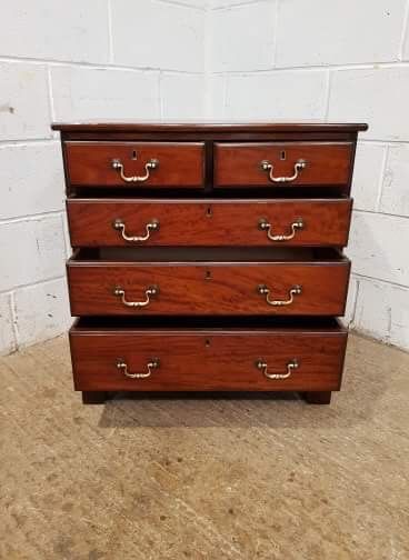 fig 2. ANTIQUE VICTORIAN MAHOGANY DWARF CHEST OF DRAWERS C1880