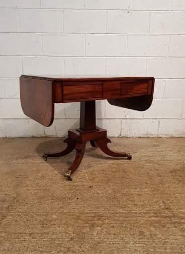 fig 1. ANTIQUE REGENCY FLAMED MAHOGANY SOFA TABLE C1820