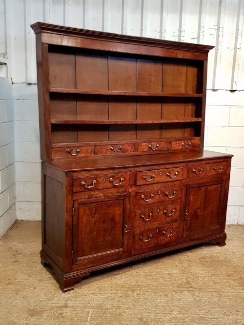fig 1. ANTIQUE ENGLISH GEORGIAN PERIOD OAK DRESSER C1770