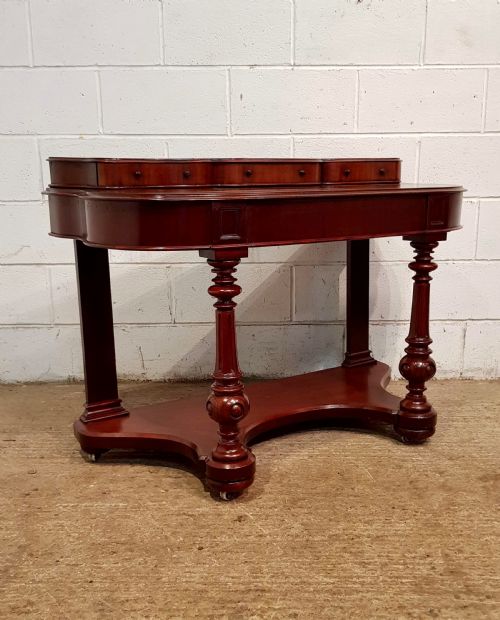 fig 1. ANTIQUE VICTORIAN MAHOGANY DUCHESSE WRITING TABLE C1870