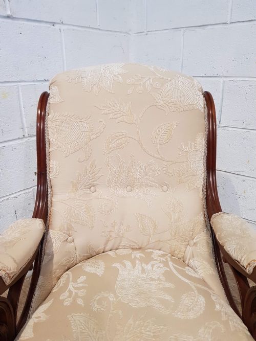 fig 1. ANTIQUE WILLIAM 1V MAHOGANY SCROLLED ARMCHAIR C1830