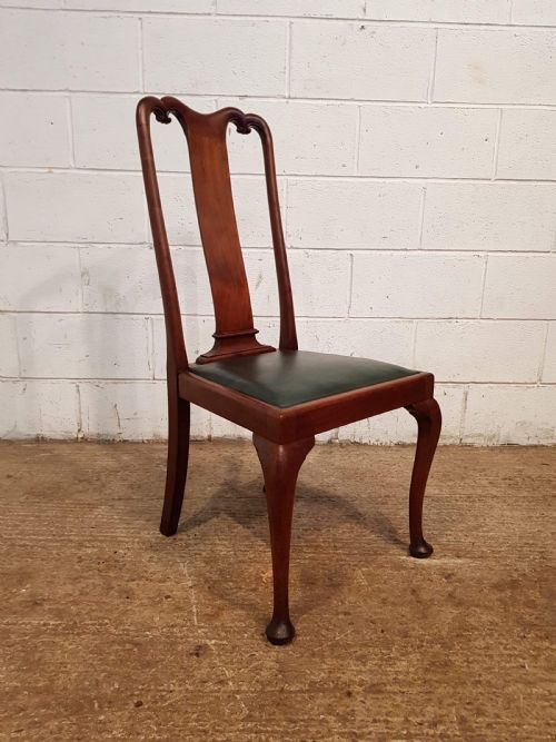 fig 1. ANTIQUE SET SIX EDWARDIAN MAHOGANY QUEEN ANNE DINING CHAIRS BY MAPLE & Co c1900