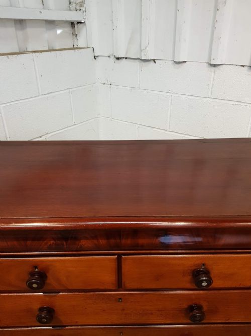 fig 1. ANTIQUE VICTORIAN MAHOGANY CHEST OF DRAWERS C1870