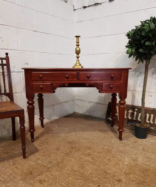 Antique Victorian Mahogany Side Writing Table C1880