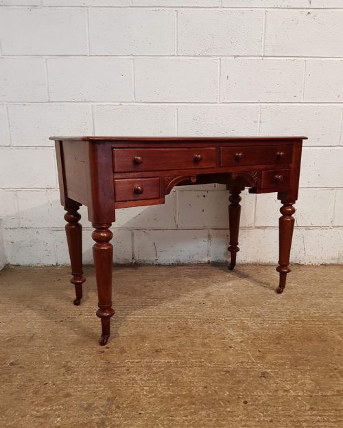 fig 1. ANTIQUE VICTORIAN MAHOGANY SIDE WRITING TABLE C1880