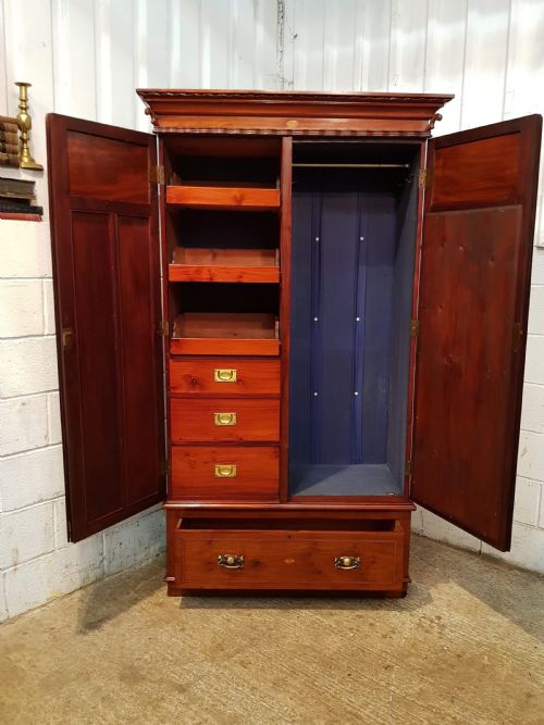 fig 1. ANTIQUE EDWARDIAN INLAID MAHOGANY WARDROBE COMPACTUM C1900