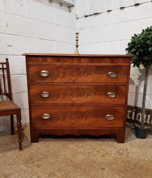 Antique Regency Flamed Mahogany Chest of Drawers C1820