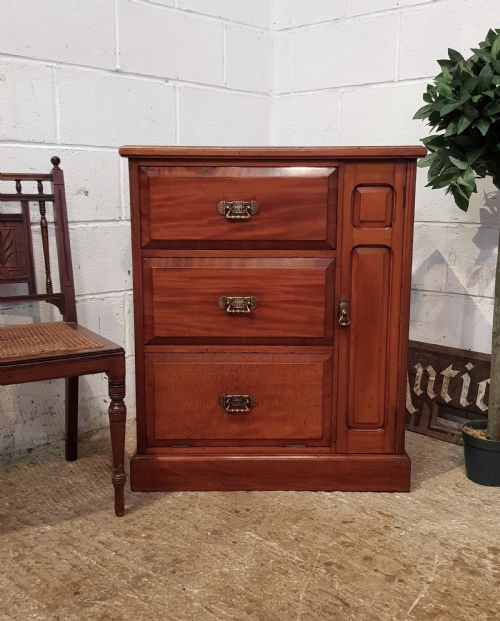 Antique Victorian Mahogany Chest of Drawers Cabinet C1890