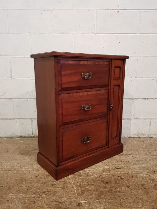 fig 1. ANTIQUE VICTORIAN MAHOGANY CHEST OF DRAWERS CABINET C1890
