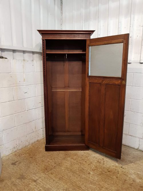 fig 1. ANTIQUE ART DECO OAK HALL WARDROBE C1910