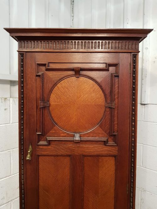 fig 2. ANTIQUE ART DECO OAK HALL WARDROBE C1910