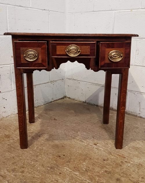 fig 1. ANTIQUE GEORGIAN PERIOD COUNTRY OAK LOW BOY C1780