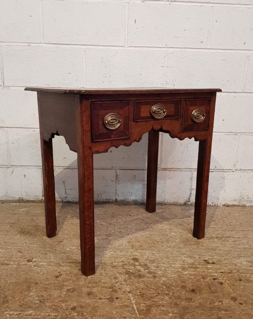 fig 2. ANTIQUE GEORGIAN PERIOD COUNTRY OAK LOW BOY C1780