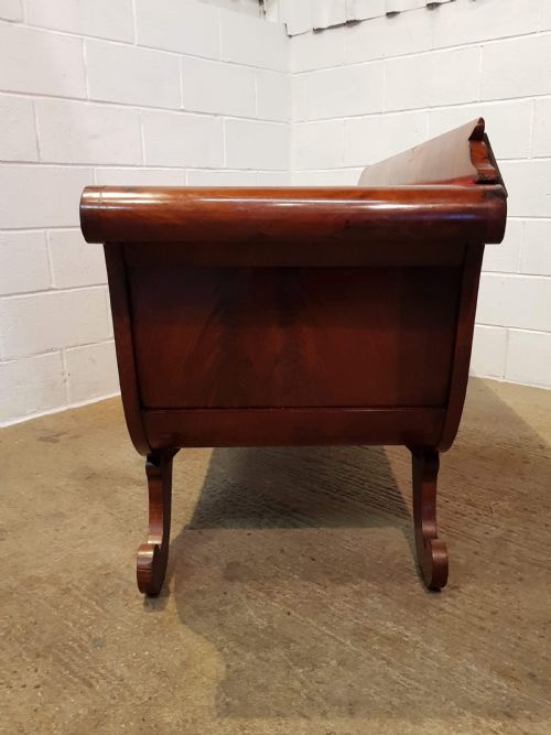 fig 1. ANTIQUE REGENCY MAHOGANY SCROLL ARM FLAT BACK SOFA C1820