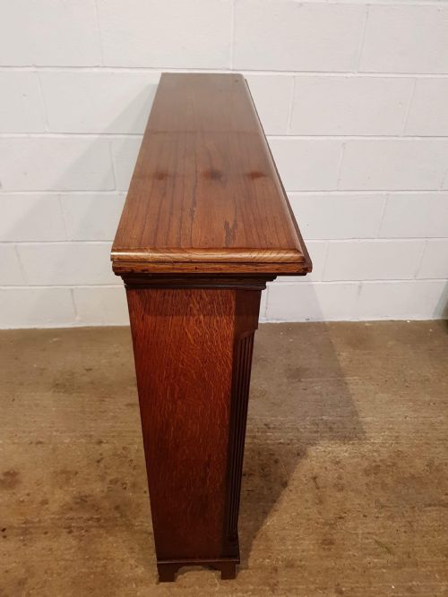 fig 2. ANTIQUE 18TH CENTURY OAK AND MAHOGANY SLIM DOUBLE FRONTED CABINET C1780