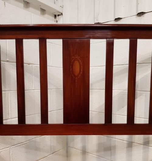 fig 2. ANTIQUE EDWARDIAN MAHOGANY INLAID DOUBLE BED C1900