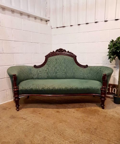 Antique Victorian Walnut Framed Sofa C1880