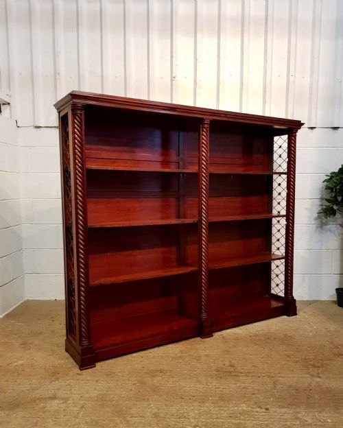 Antique William 1v Mahogany Open Bookcase C1830