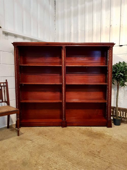 fig 1. ANTIQUE WILLIAM 1V MAHOGANY OPEN BOOKCASE C1830