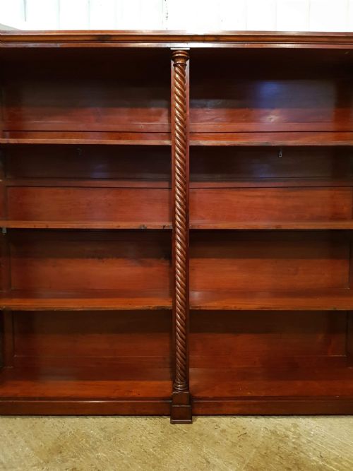 fig 2. ANTIQUE WILLIAM 1V MAHOGANY OPEN BOOKCASE C1830