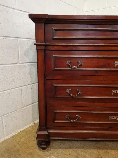 fig 2. ANTIQUE 19TH cENTURY FRENCH MAHOGANY CHEST OF DRAWERS C1880