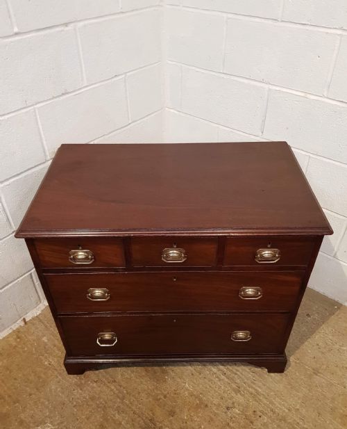 fig 2. ANTIQUE 18TH CENTURY MAHOGANY DWARF CHEST OF DRAWERS C1780