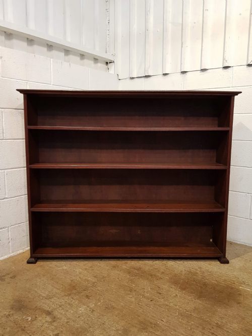 fig 2. ANTIQUE EDWARDIAN OAK OPEN BOOKCASE C1900