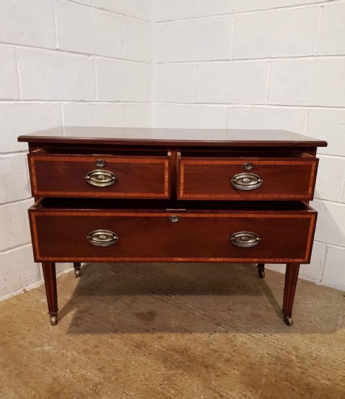 fig 1. ANTIQUE EDWARDIAN QUALITY MAHOGANY CHEST OF DRAWERS C1900