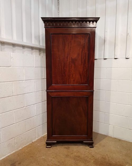 fig 1. ANTIQUE REGNCY MAHOGANY TALL NARROW SINGLE WARDROBE C1820
