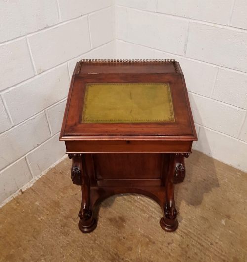 fig 1. ANTIQUE VICTORIAN MAHOGANY DAVENPORT C1870